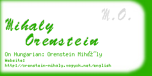 mihaly orenstein business card
